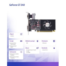 AFOX Karta graficzna Geforce GT 240 1GB DDR3 128BIT DVI HDMI… | PartsPC.pl