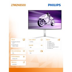 Monitor Philips 27" 27M2N8500/00 2xHDMI DP 4xUSB głośniki | PartsPC.pl