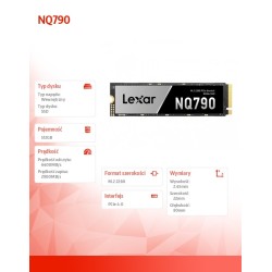 Lexar Dysk SSD NQ790 512MB NVMe 4x4 2280 6400/2900MB/s | PartsPC.pl