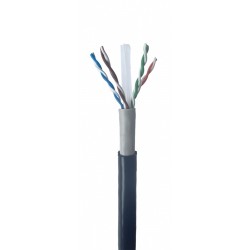 Kabel sieciowy LAN UTP, kat. 6, drut, 305m, zewnętrzny, czar… | PartsPC.pl