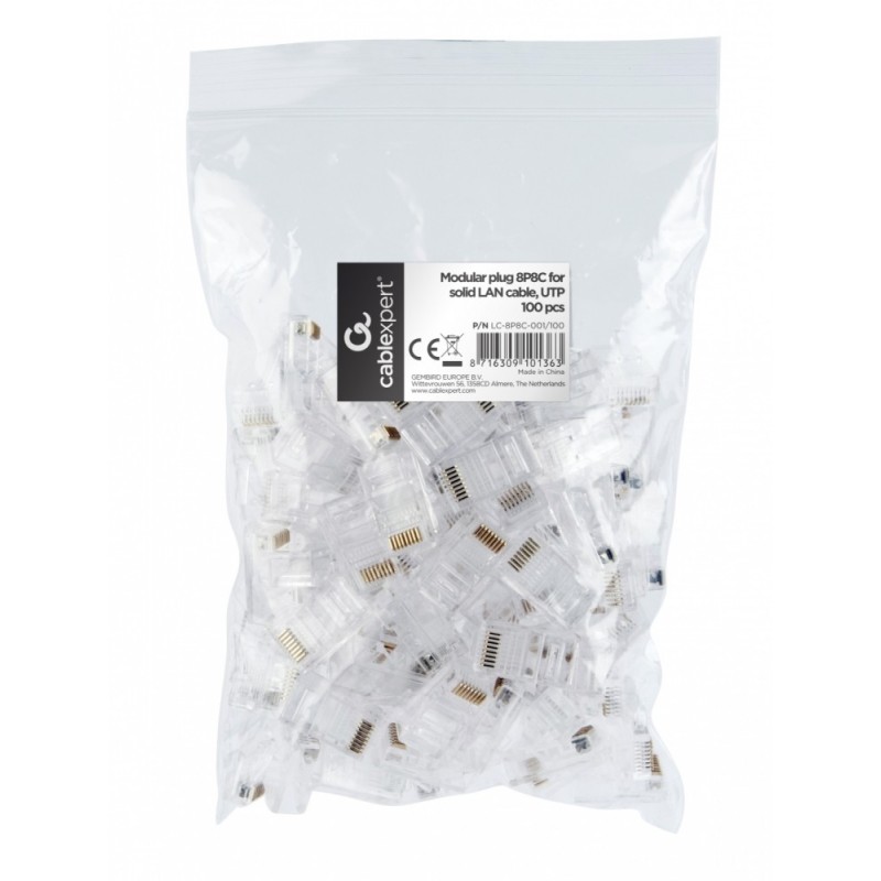 Wtyk sieciowy kable typ drut 8P8C/100sztuk | PartsPC.pl