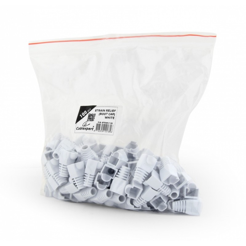 Osłonka na wtyk RJ45 100 sztuk/biała | PartsPC.pl