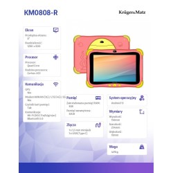 Tablet Kruger&Matz FUN 808 red