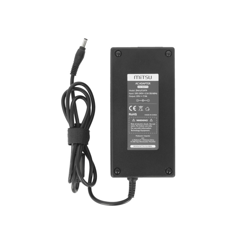 Zasilacz sieciowy Mitsu 19v 7.9a (5.5x2.5) 150W do notebooka… | PartsPC.pl