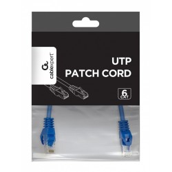 Patch cord Kat.6 UTP 0.25m niebieski | PartsPC.pl