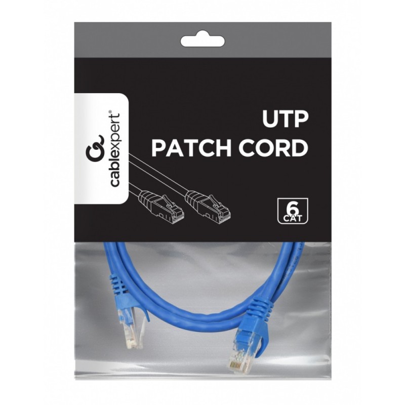 Gembird Patch cord Kat.6 UTP 1m niebieski | PartsPC.pl