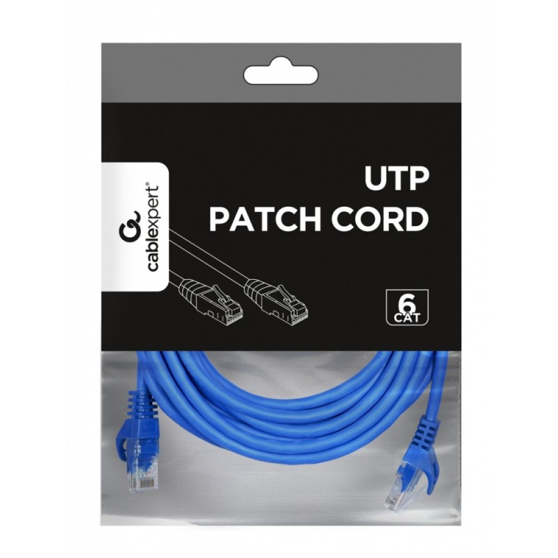 Patch cord Kat.6 UTP 5m niebieski | PartsPC.pl