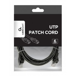 Patch cord Kat.6 UTP 2m czarny | PartsPC.pl