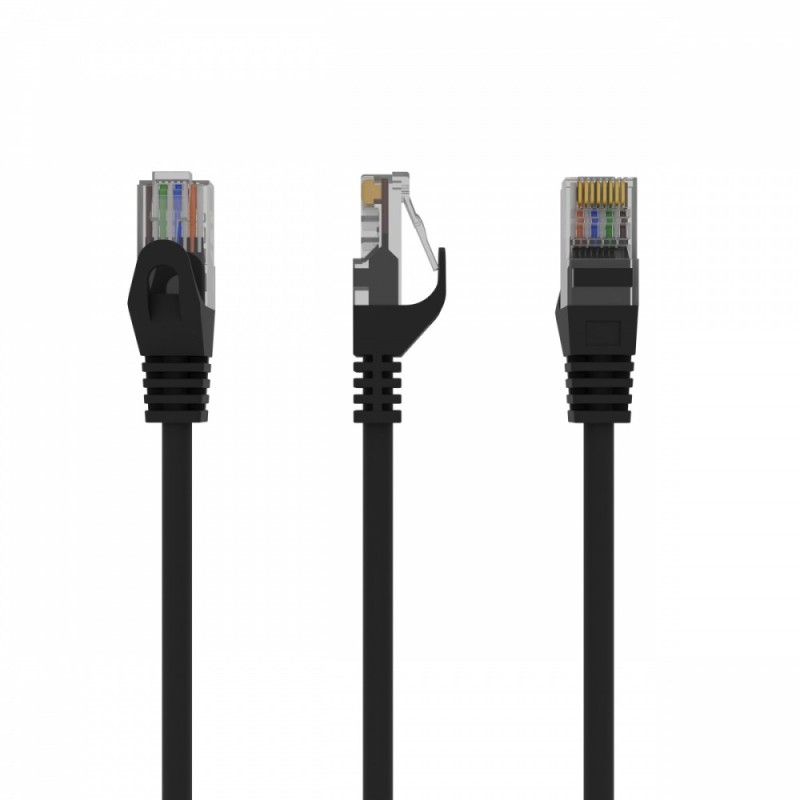Patch cord Kat.6 UTP 2m czarny | PartsPC.pl