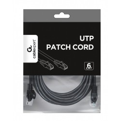 Gembird Patch cord Kat.6 UTP 5m czarny | PartsPC.pl