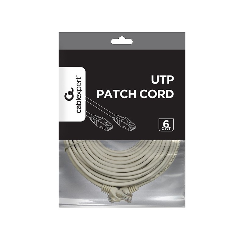 Gembird Patch cord Kat.6 UTP 10m szary | PartsPC.pl