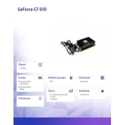 AFOX Karta graficzna GeForce GT 610 1GB DDR3 64Bit DVI HDMI … | PartsPC.pl
