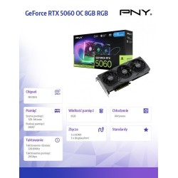 PNY Karta graficzna GeForce RTX 5060 OC 8GB RGB VCG506... | PartsPC.pl