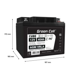 Akumulator AGM VRLA 12V 40Ah IP54 | PartsPC.pl