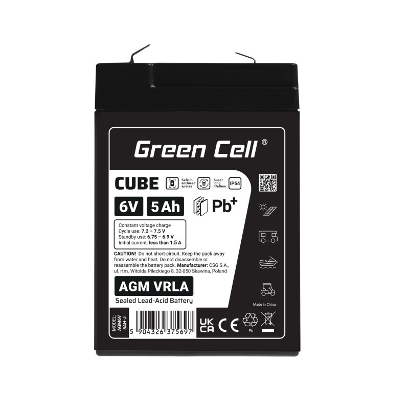 Akumulator AGM VRLA 6V 5Ah IP54 | PartsPC.pl