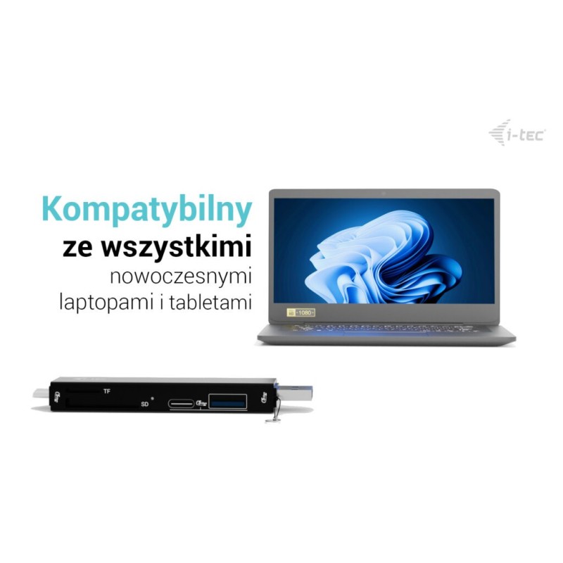 Czytnik kart USB-C/USB-A Dongle SD TF 2xUSB | PartsPC.pl