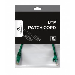 Gembird Patch cord Kat.6 UTP 0.25m zielony | PartsPC.pl