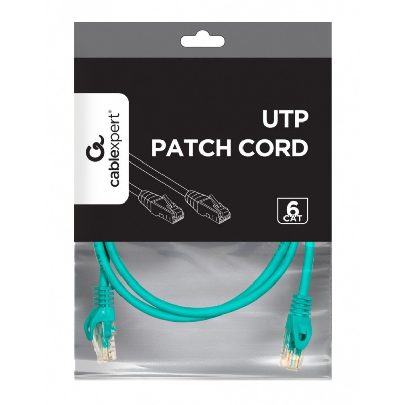 Patch cord Kat.6 UTP 1m zielony | PartsPC.pl
