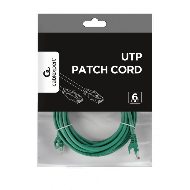 Gembird Patch cord Kat.6 UTP 5m zielony | PartsPC.pl