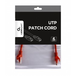 Patch cord Kat.6 UTP 0.25m czerwony | PartsPC.pl