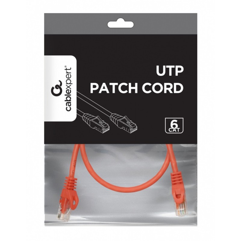 Patch cord Kat.6 UTP 0.5m czerwony | PartsPC.pl