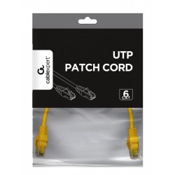 Gembird Patch cord Kat.6 UTP 0.25m żółty | PartsPC.pl