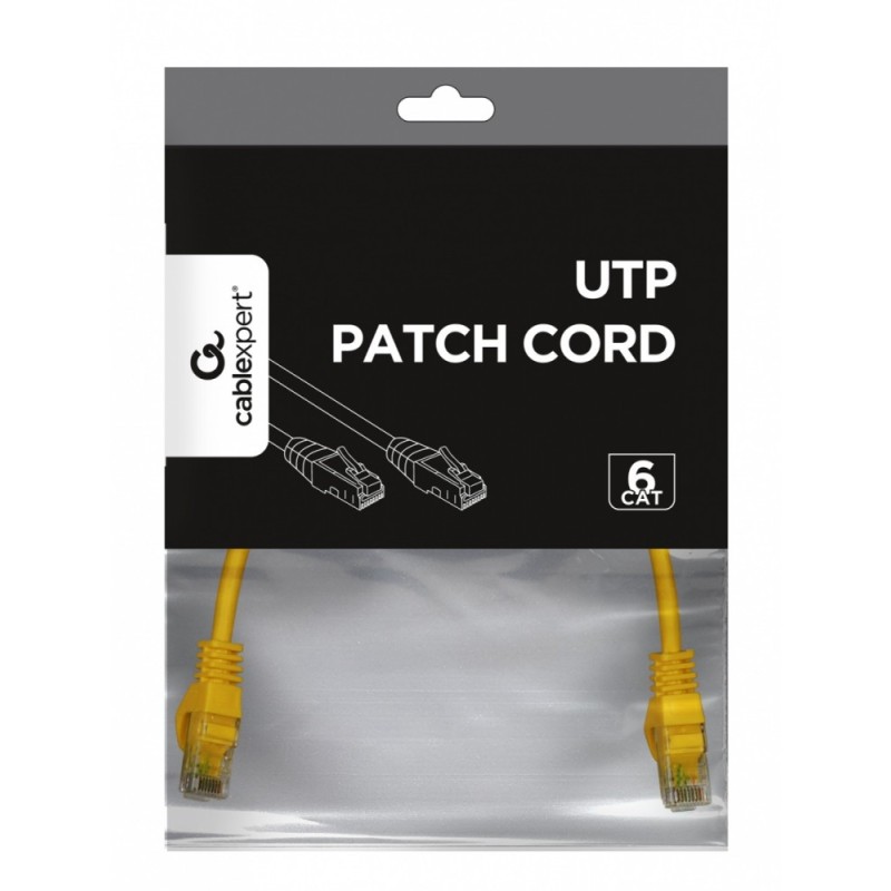 Gembird Patch cord Kat.6 UTP 0.25m żółty | PartsPC.pl