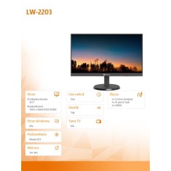AG NEOVO Monitor 21,5 cala LW-2203 HDMI VGA 100Hz | PartsPC.pl