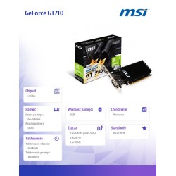 Karta VGA MSI GT 710 2GD3H LP 2GB DDR3 64bit... | PartsPC.pl