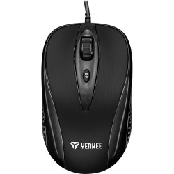 Mysz przewodowa USB, 4 przyciski, YMS 1025BK, optyczna | PartsPC.pl