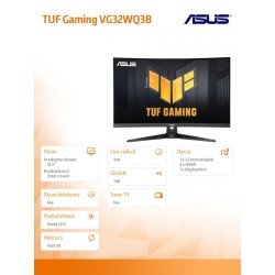 Monitor Asus 31,5" TUF Gaming VG32WQ3B Fast VA QHD 180Hz 2xHDMI DP głośniki