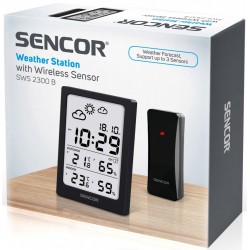 Stacja pogody wielofunkcyjna SWS 2300 B, data, zegar, budzik | PartsPC.pl