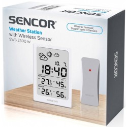 Stacja pogody wielofunkcyjna SWS 2300 W, data, zegar, budzik | PartsPC.pl