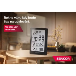 Stacja pogody wielofunkcyjna SWS 2300 W, data, zegar, budzik | PartsPC.pl
