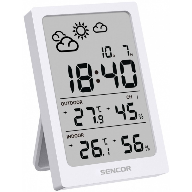 Stacja pogody wielofunkcyjna SWS 2300 W, data, zegar, budzik | PartsPC.pl