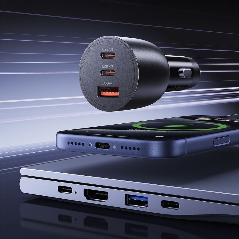 Orico Ładowarka samochodowa PD 165W, 2 x USB-C, USB-A