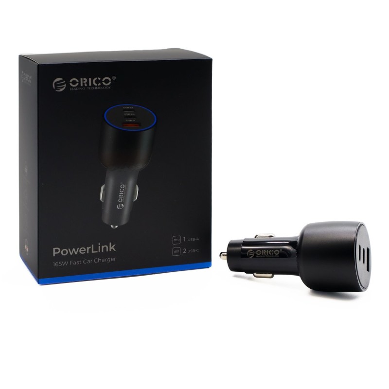 Orico Ładowarka samochodowa PD 165W, 2 x USB-C, USB-A