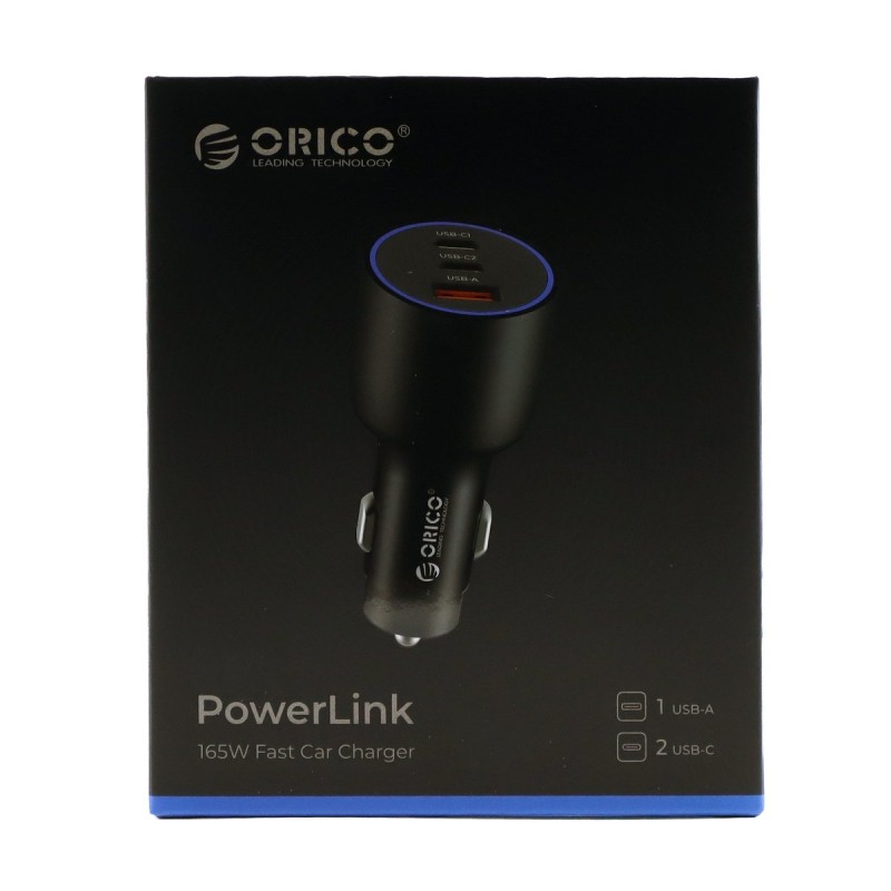 Orico Ładowarka samochodowa PD 165W, 2 x USB-C, USB-A