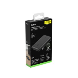 Belkin UltraCharge Pro Powerbank do laptopa, 25 000 mAh, 2x USB-C 140W, USB-A
