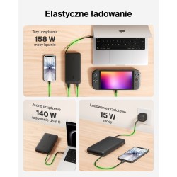 Belkin UltraCharge Pro Powerbank do laptopa, 25 000 mAh, 2x USB-C 140W, USB-A