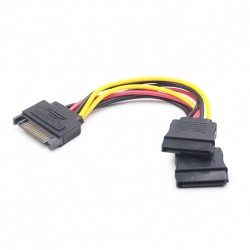 KABEL SATA (M)->SATA(F)X2 15CM | PartsPC.pl