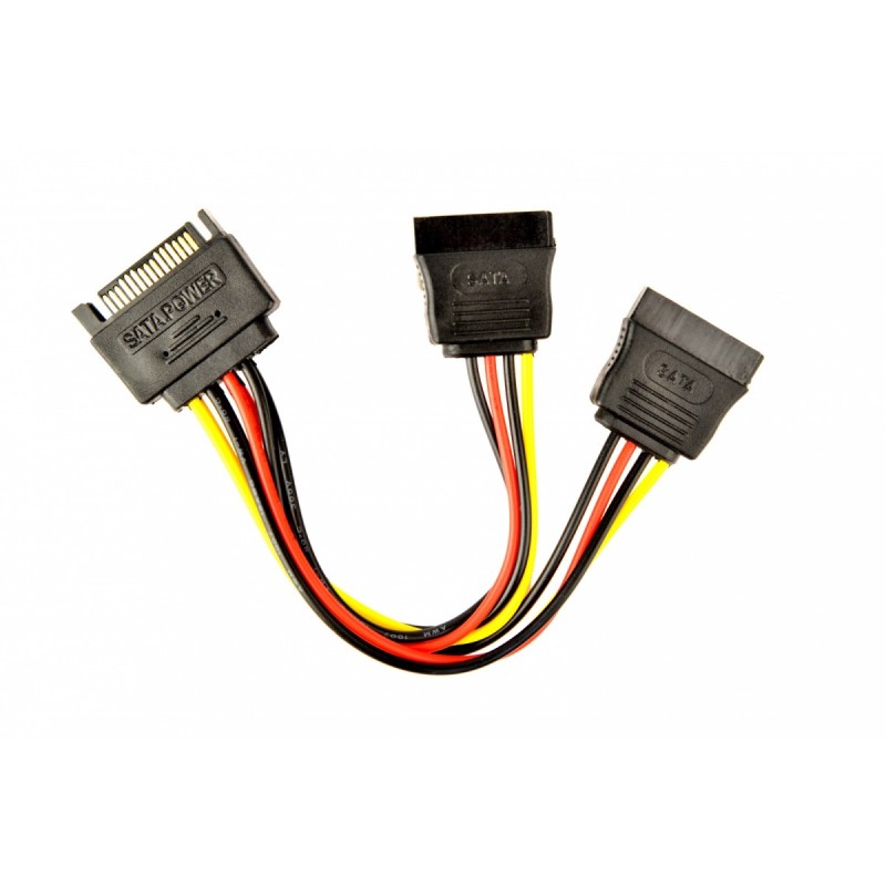 KABEL SATA (M)->SATA(F)X2 15CM | PartsPC.pl