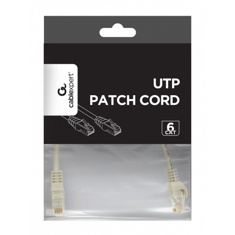 Patch cord kat.6 miedź UTP 0.25m szary | PartsPC.pl
