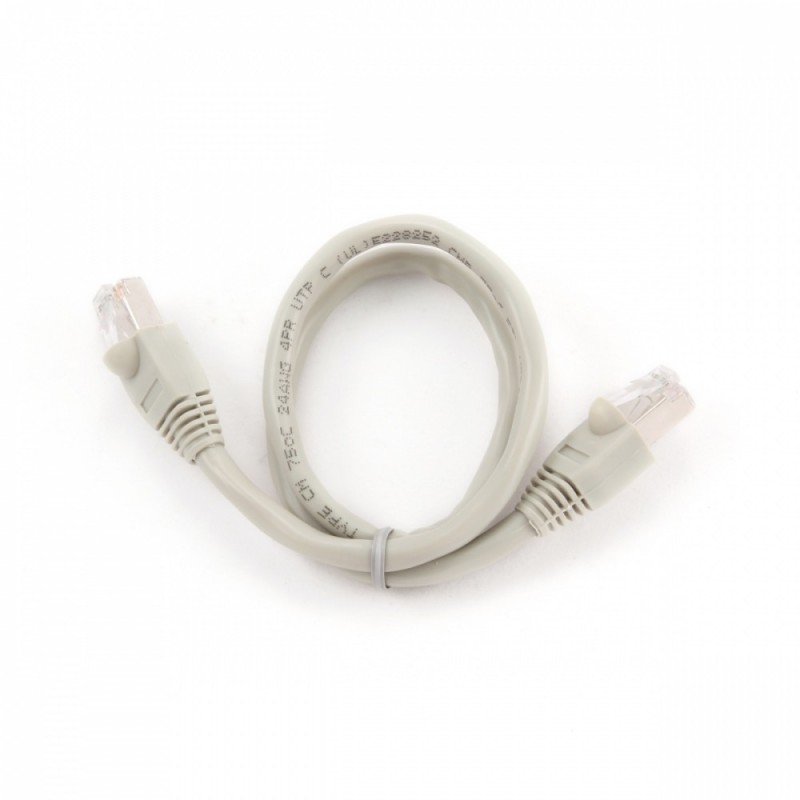 Patch cord kat.6 miedź UTP 0.5m szary | PartsPC.pl