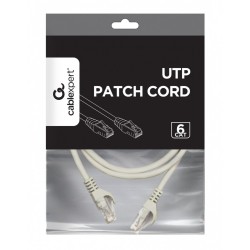 Patch cord kat.6 miedź UTP 1m szary | PartsPC.pl