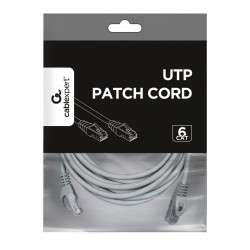 Patch cord kat.6 miedź UTP 7.5m szary | PartsPC.pl