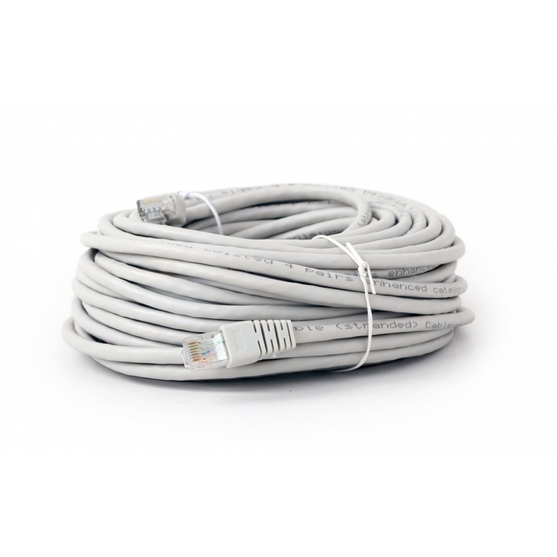 Patch cord kat.6 miedź UTP 20m szary | PartsPC.pl