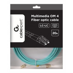 Kabel światłowodowy wielomodowy duplex OM4 50/125,LC/LC,20m | PartsPC.pl