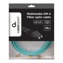 Kabel światłowodowy wielomodowy duplex OM4 50/125,LC/LC,25m | PartsPC.pl