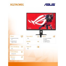 Monitor Asus 27" ROG Strix XG27ACMG Fast IPS QHD 270Hz HDMI … | PartsPC.pl